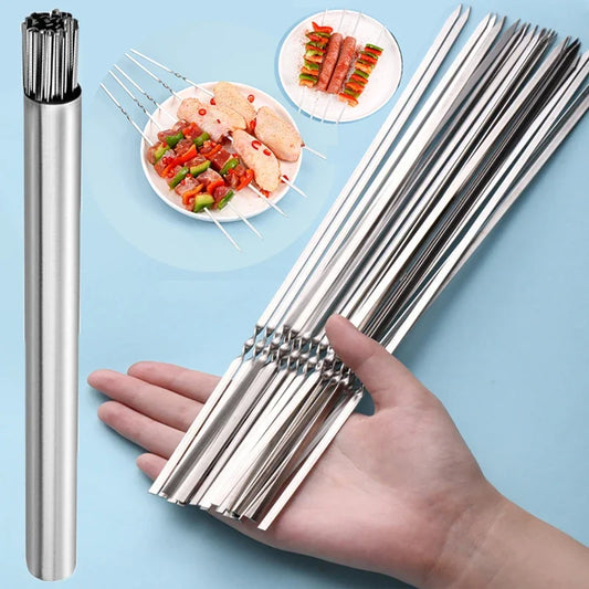 Silver Barbecue Skewer Storage Tube