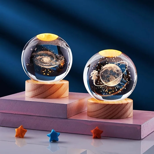 Astronaut 3D Solar System Crystal Ball